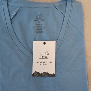 Woolx Merino Blue V-Neck Shirt